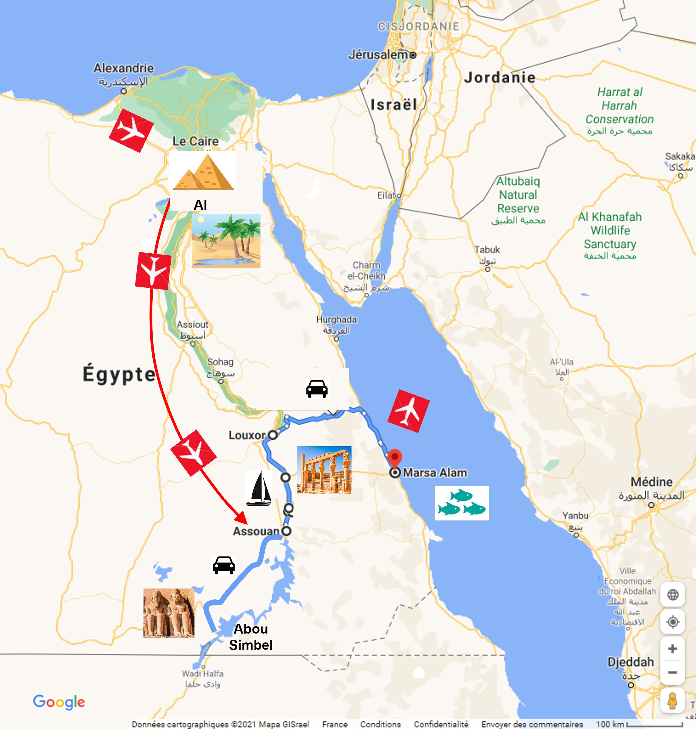 road trip 1 semaine egypte