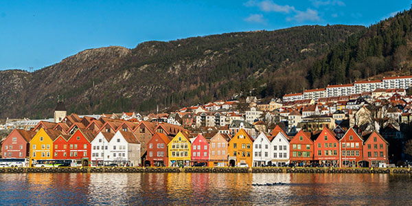 Maisons de bois colorées à Bergen