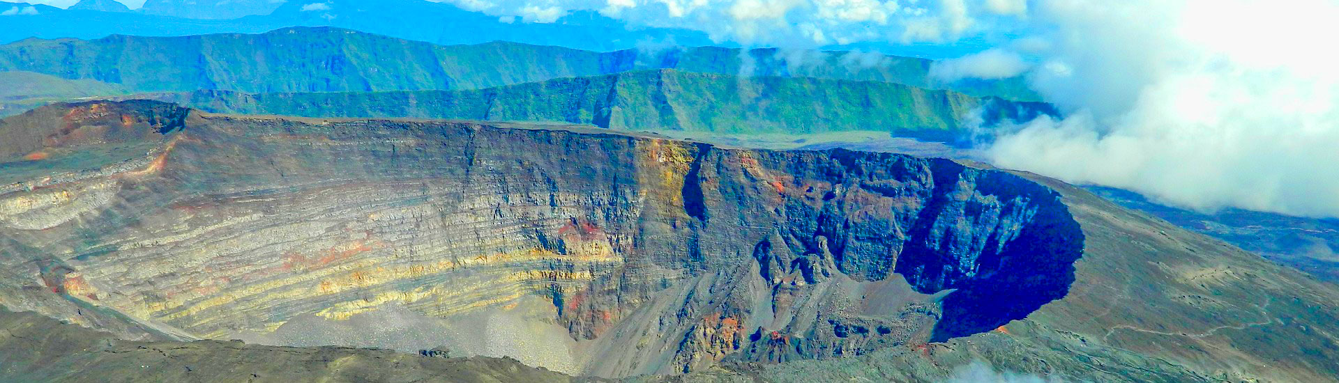 Vue aérienne Piton de la Fournaise